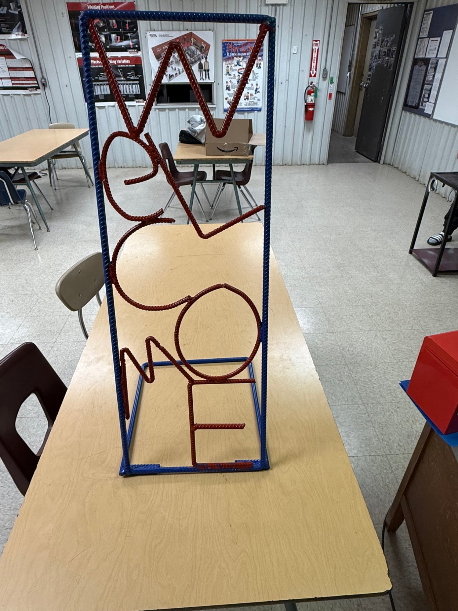 Welcome sign made by Zack Tway