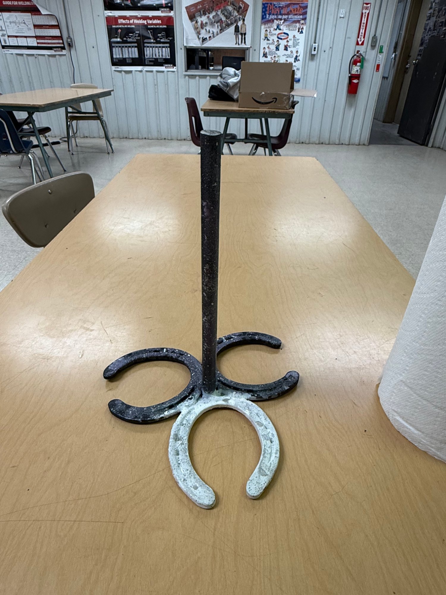 Paper towel rack made by Sophie Hubbard