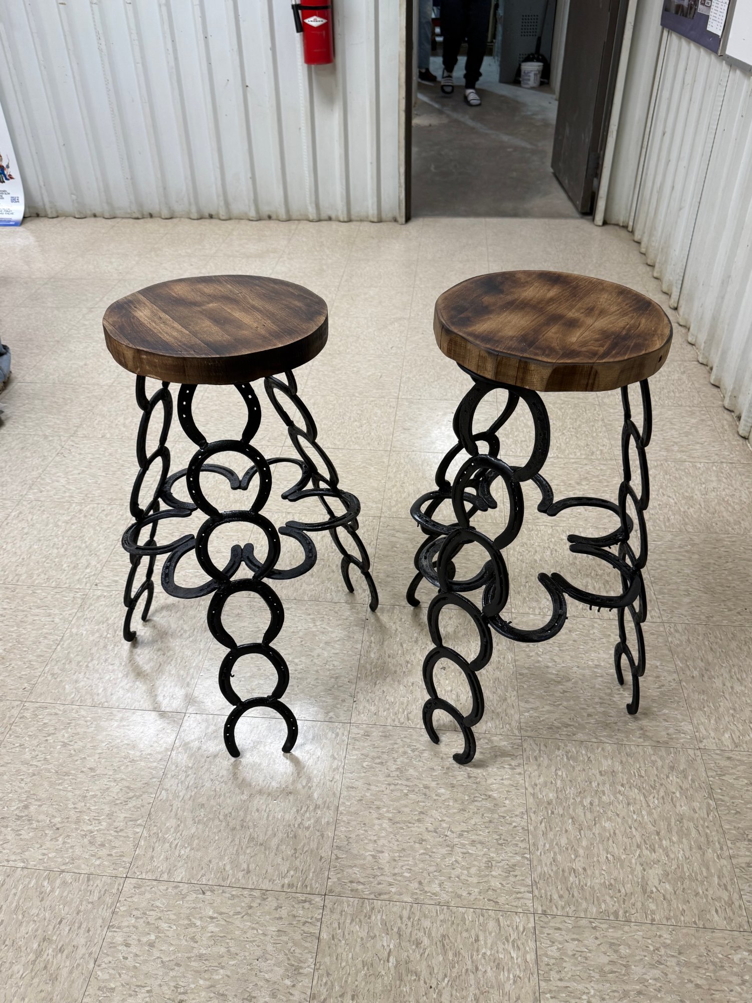 Barstool set made by Shalyn Irvin, Erica Fleming, and Lilly Ruiz